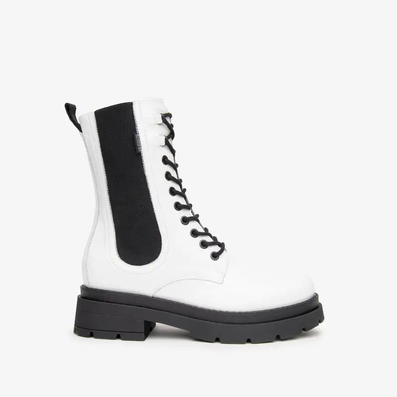 NeroGiardini Anfibi Donna in Vernice - Bianco