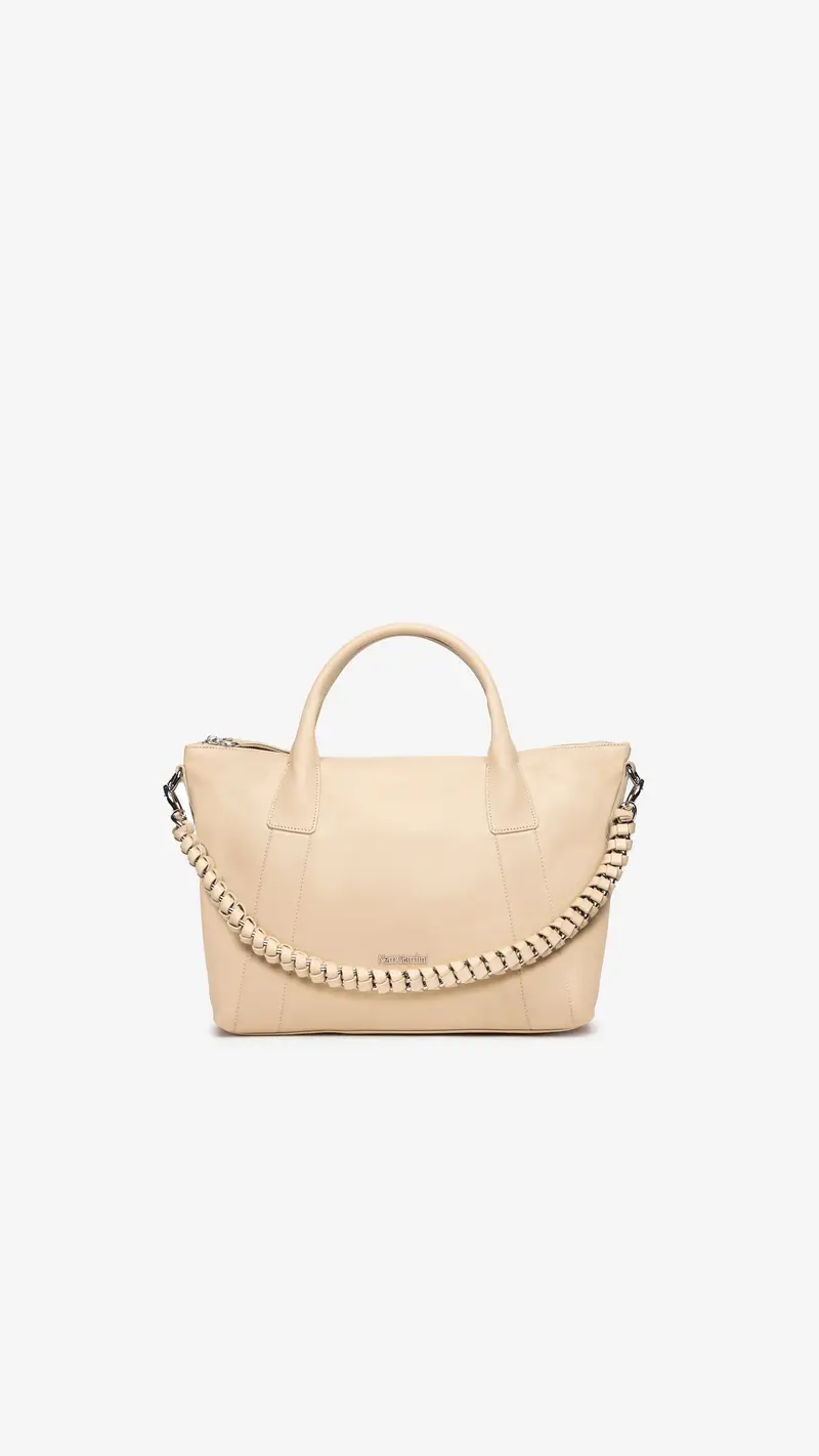 Borsa Shopping da Donna in Pelle - Bianco