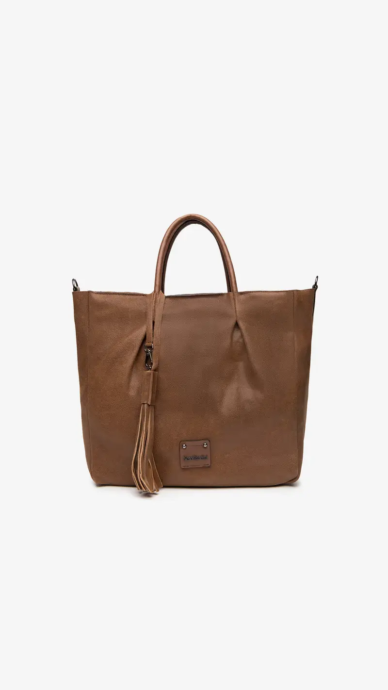 Borsa Shopping da Donna in Pelle - Marrone