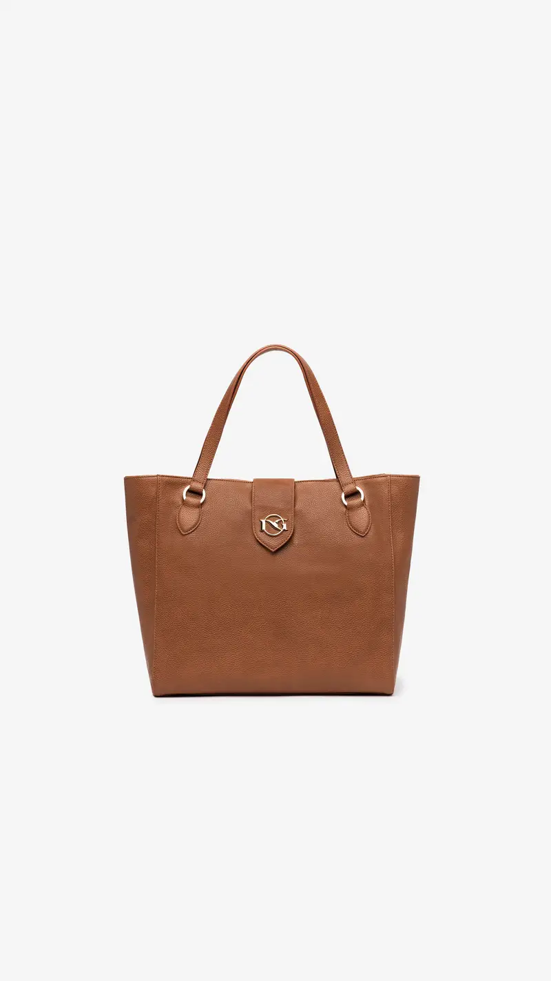 Borsa Tote da Donna in Materiale Tecnico - Marrone