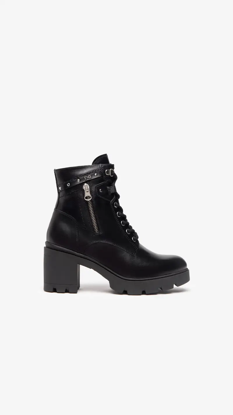 Outlet Anfibi Donna in Pelle - Nero