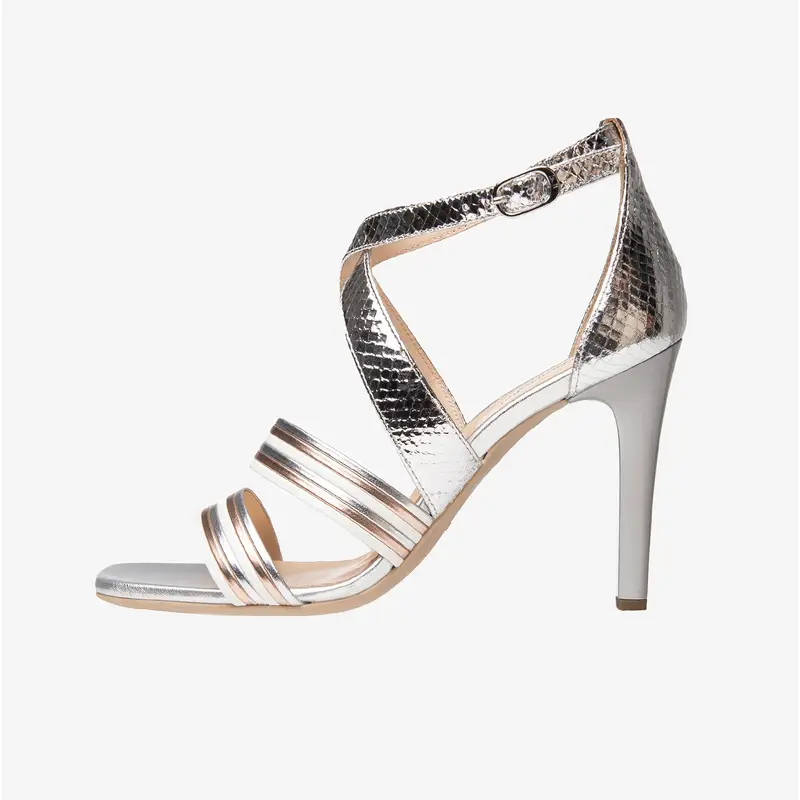 NeroGiardini Outlet Sandali Donna in Pelle - Argento