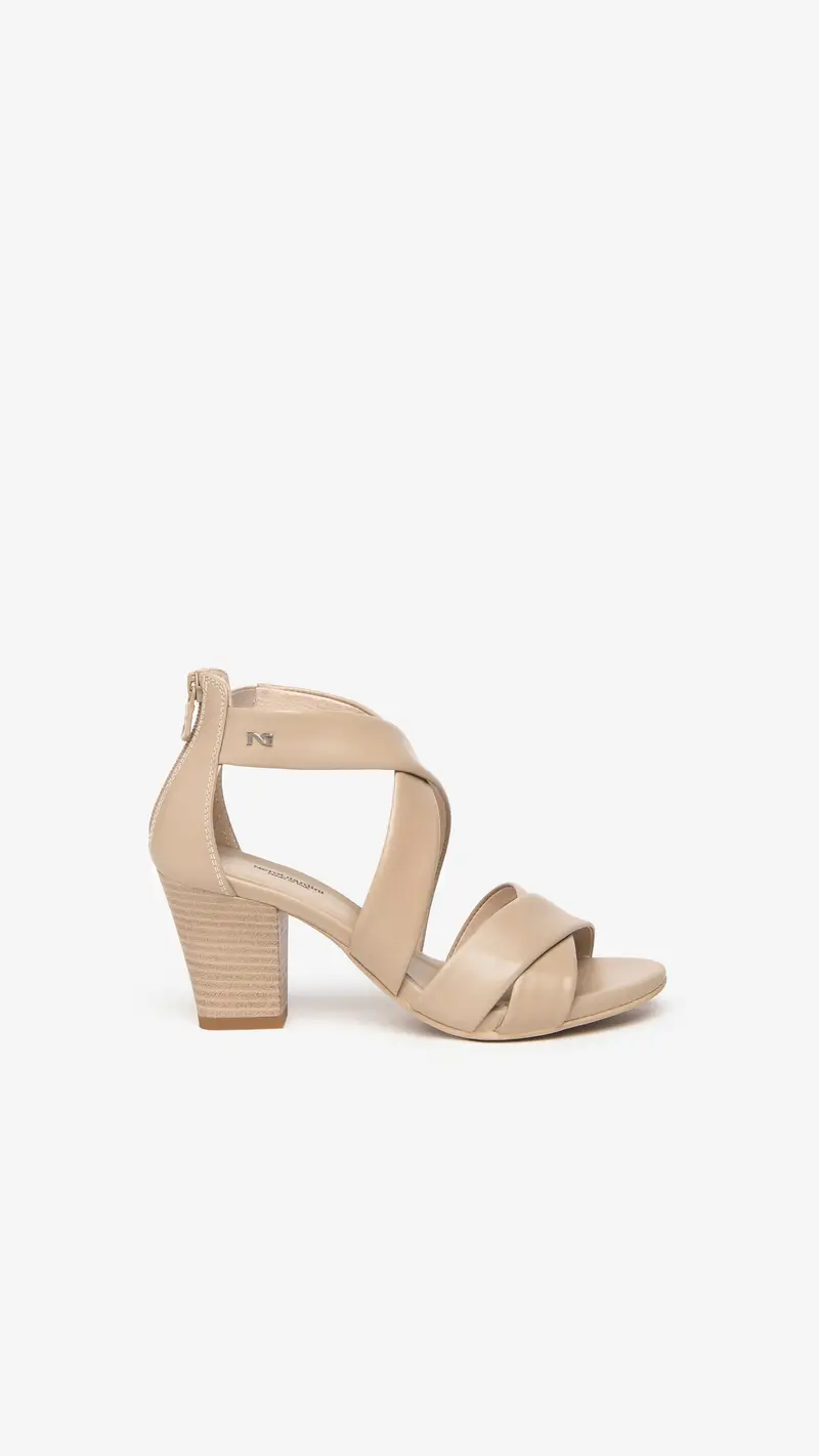 NeroGiardini Outlet Sandali Donna in Pelle - Beige