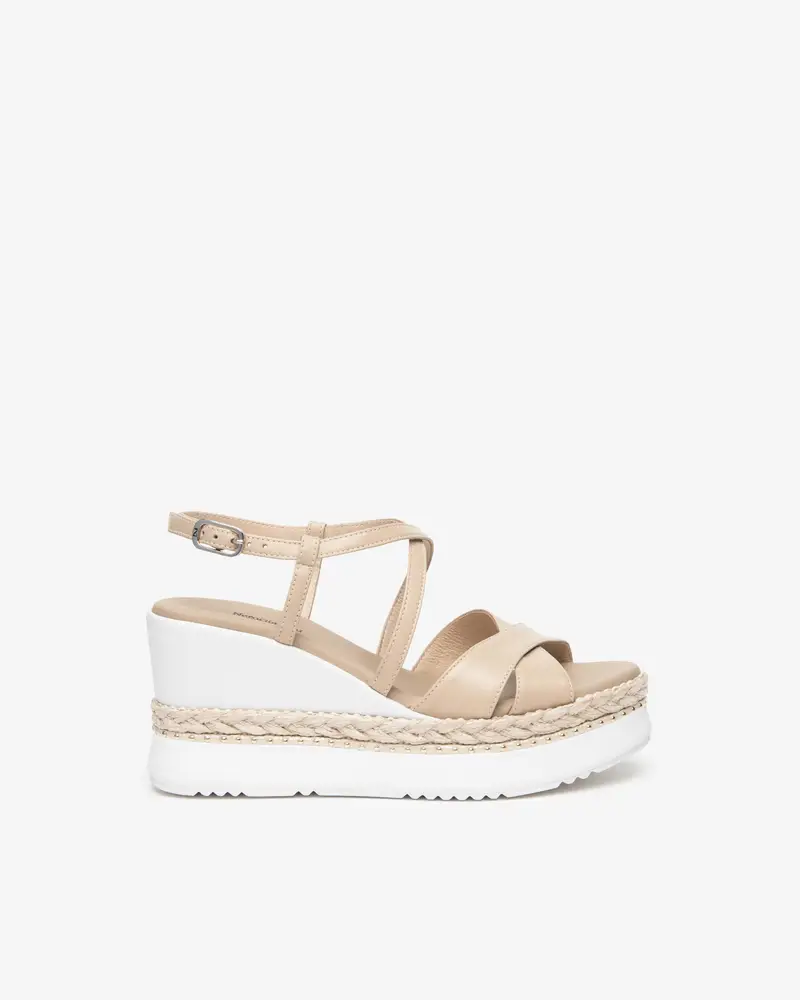 NeroGiardini Outlet Sandali Donna in Pelle - Beige
