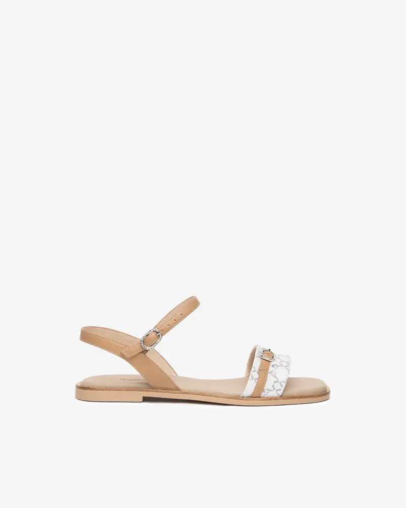 NeroGiardini Outlet Sandali Donna in Pelle e Materiale Tecnico - Bianco