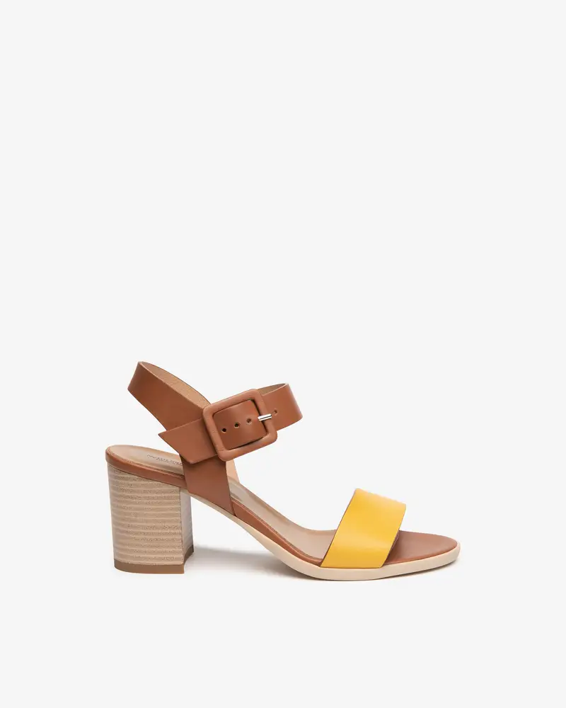 Outlet Sandali Donna in Pelle - Giallo