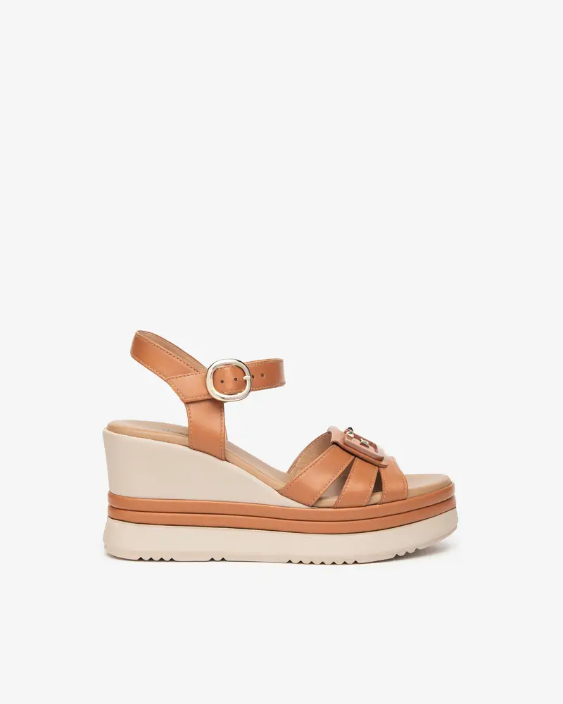 NeroGiardini Outlet Sandali Donna in Pelle - Marrone