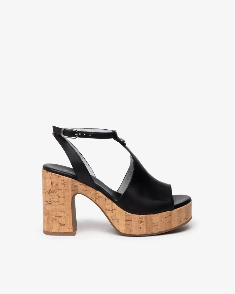 Outlet Sandali Donna in Pelle - Nero