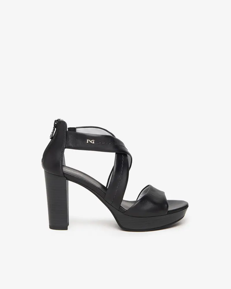 Outlet Sandali Donna in Pelle - Nero