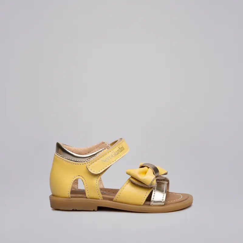 NeroGiardini Outlet Sandali Kids da Bambina in Pelle e Materiale Tecnico - Giallo