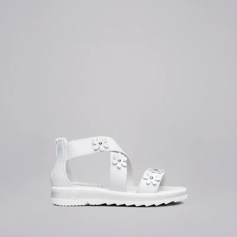 Outlet Sandali Teens da Ragazza in Camoscio, Pelle e Materiale Tecnico - Bianco