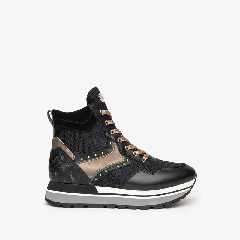NeroGiardini Sneakers alte Donna Nero 3877358