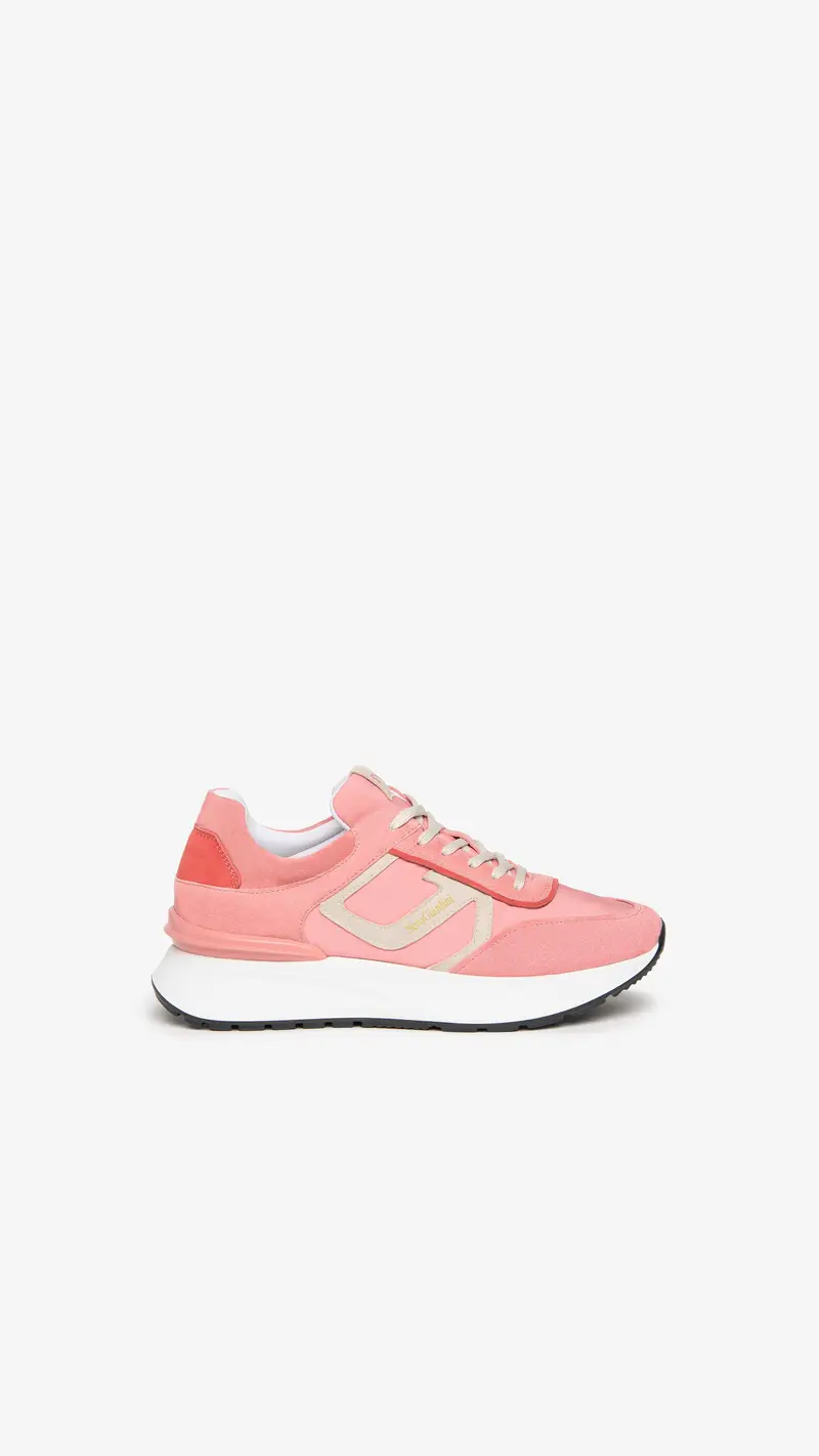 Outlet Sneakers Donna in Camoscio e Pelle - Rosa
