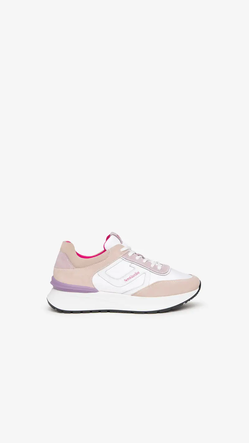 Outlet Sneakers Donna in Camoscio e Pelle - Rosa