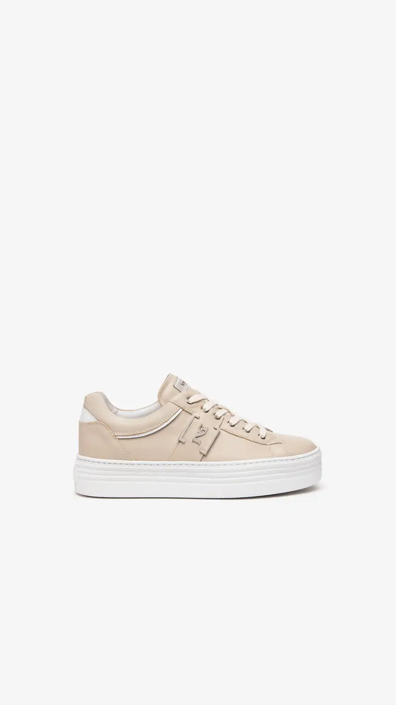 NeroGiardini Outlet Sneakers Donna in Pelle - Beige