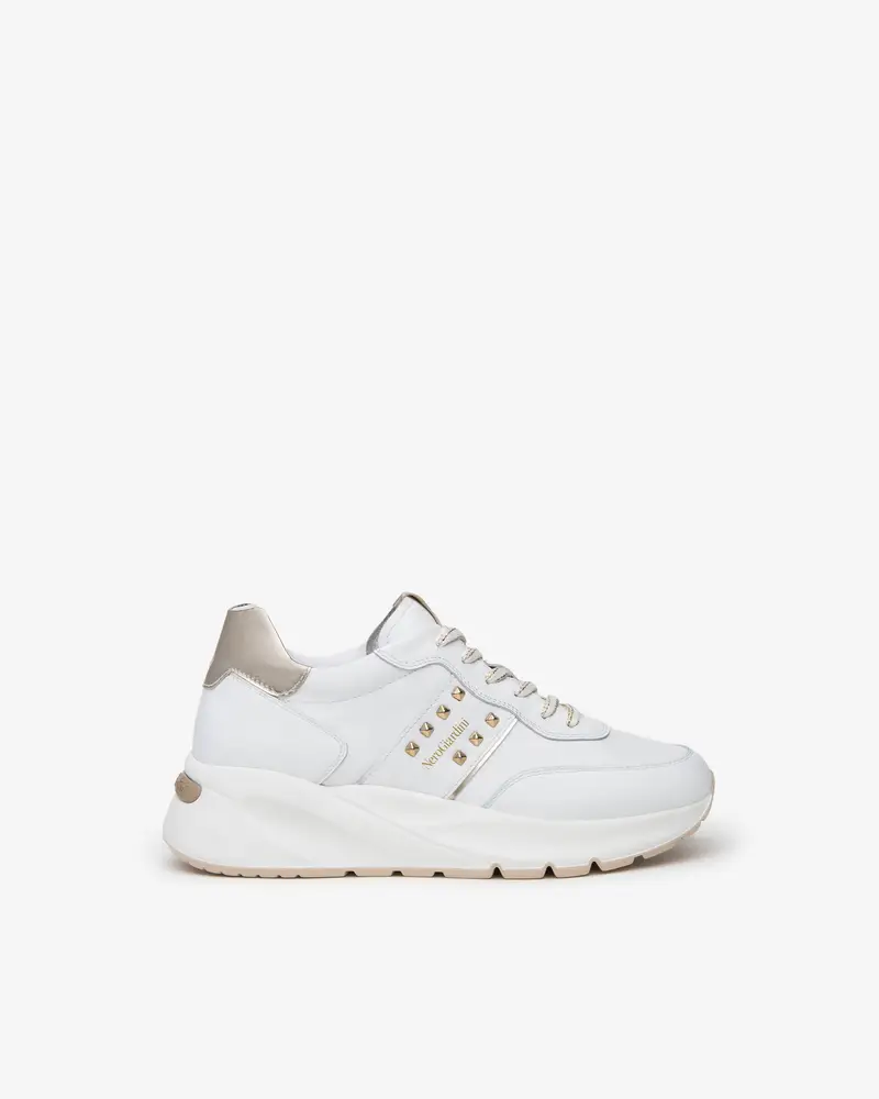 Outlet Sneakers Donna in Pelle - Bianco