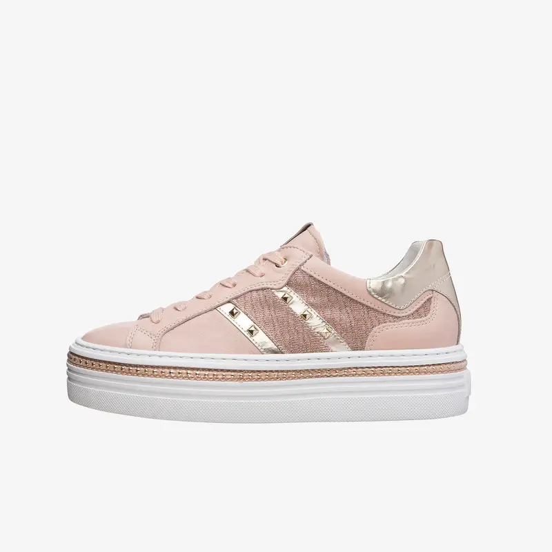 NeroGiardini Outlet Sneakers Donna in Pelle e Tela - Rosa