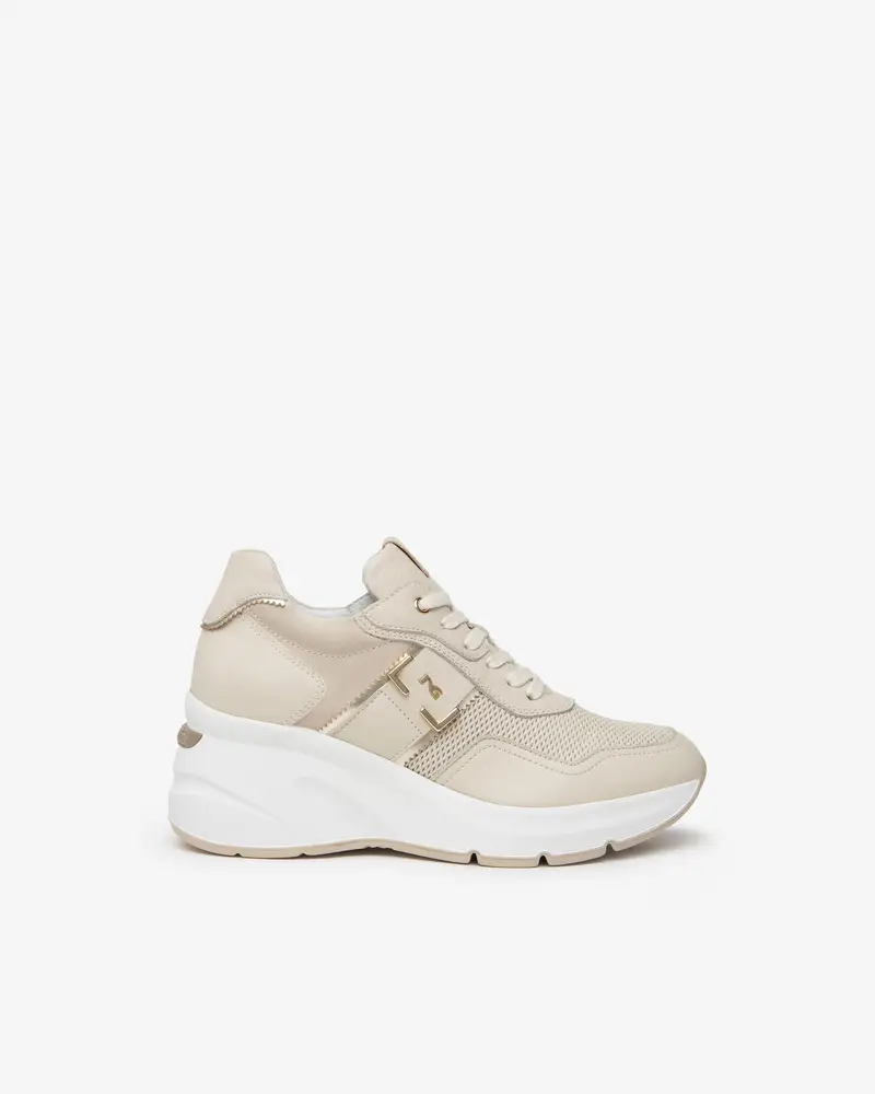 Outlet Sneakers Donna in Pelle, Suede e Materiale Tecnico - Avorio