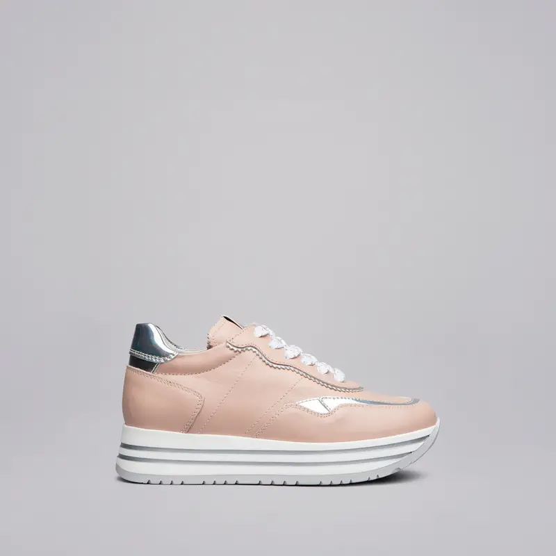 Outlet Sneakers Teens da Ragazza in Pelle e Materiale Tecnico - Rosa