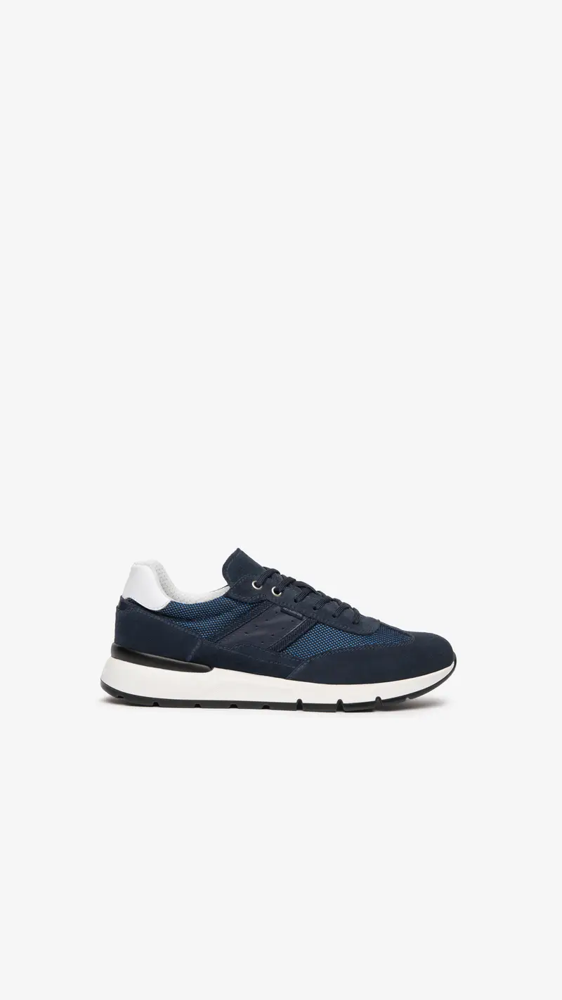 NeroGiardini Outlet Sneakers Uomo in Camoscio - Blu
