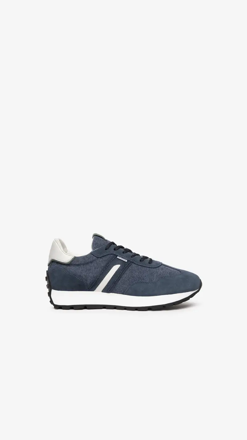 NeroGiardini Outlet Sneakers Uomo in Camoscio - Blu