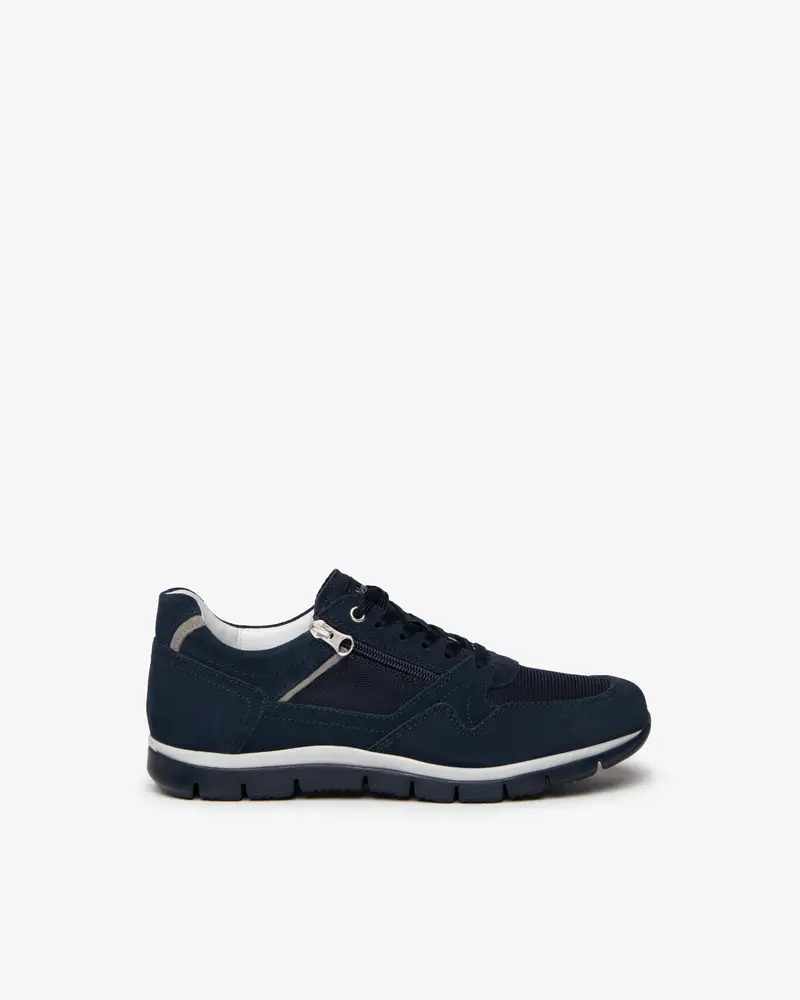 NeroGiardini Outlet Sneakers Uomo in Camoscio e Tela - Blu