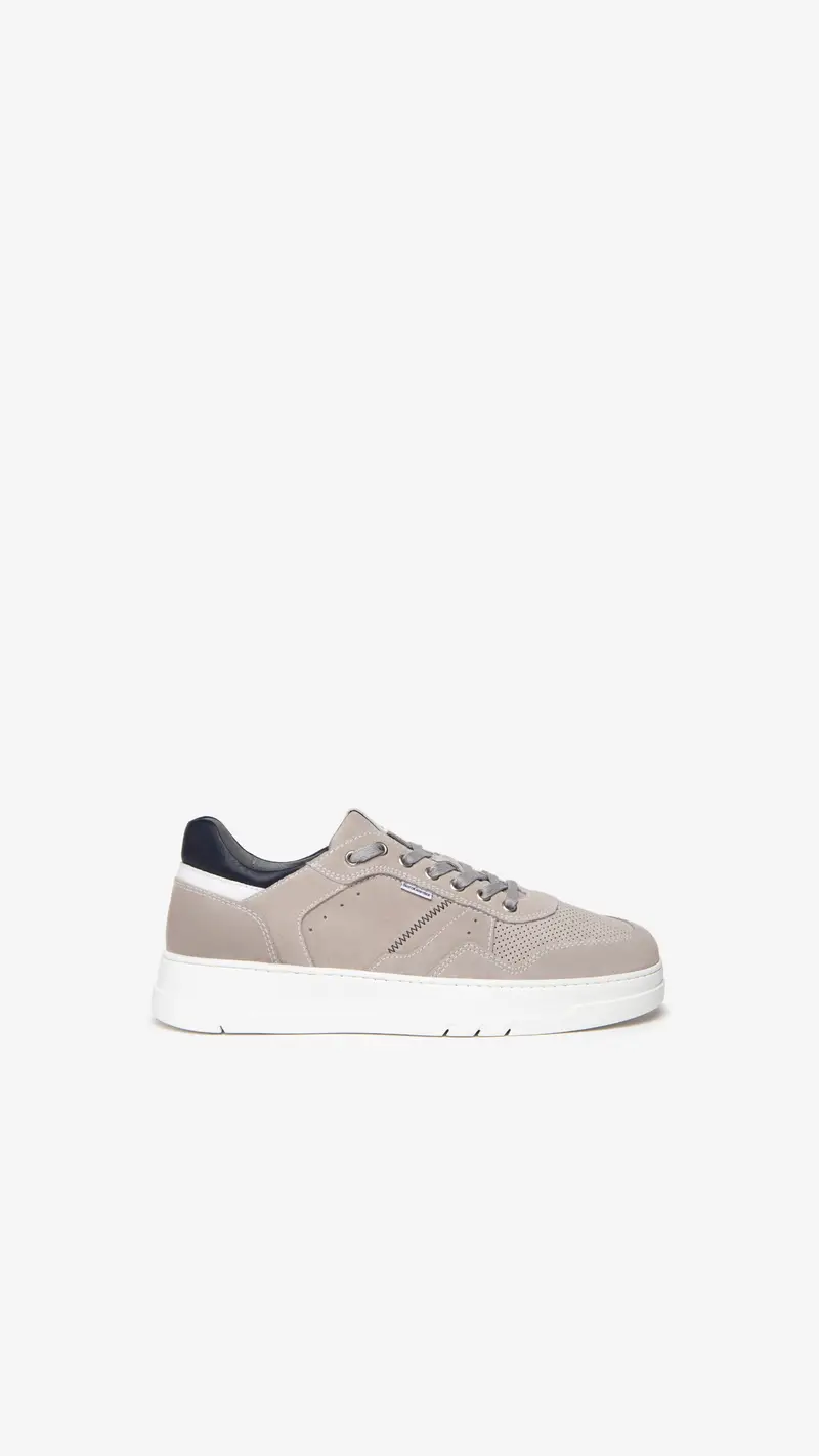NeroGiardini Outlet Sneakers Uomo in Camoscio  - Grigio
