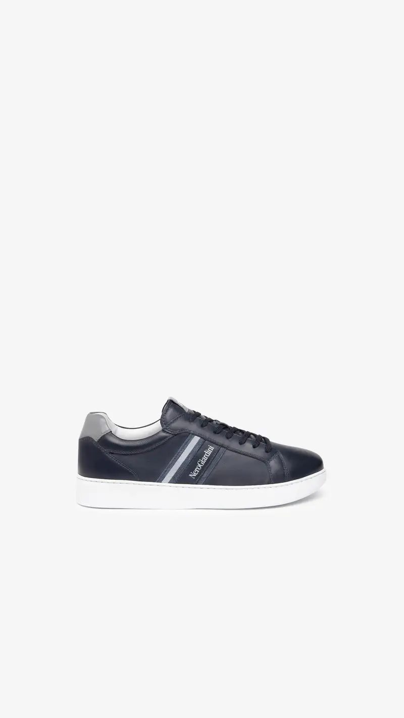 Outlet Sneakers Uomo in Pelle - Blu