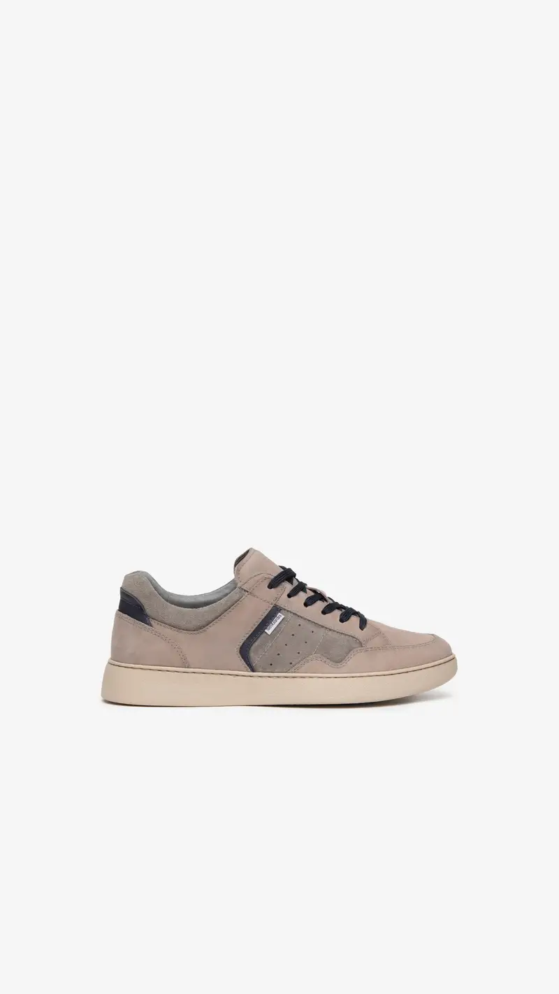 NeroGiardini Outlet Sneakers Uomo in Pelle e Camoscio - Beige