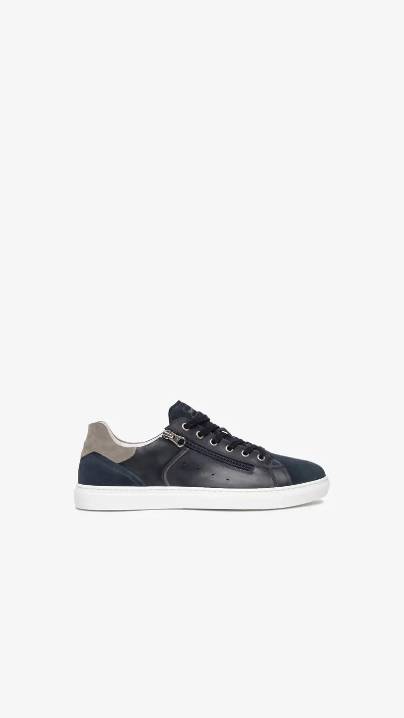 NeroGiardini Outlet Sneakers Uomo in Pelle e Camoscio - Blu