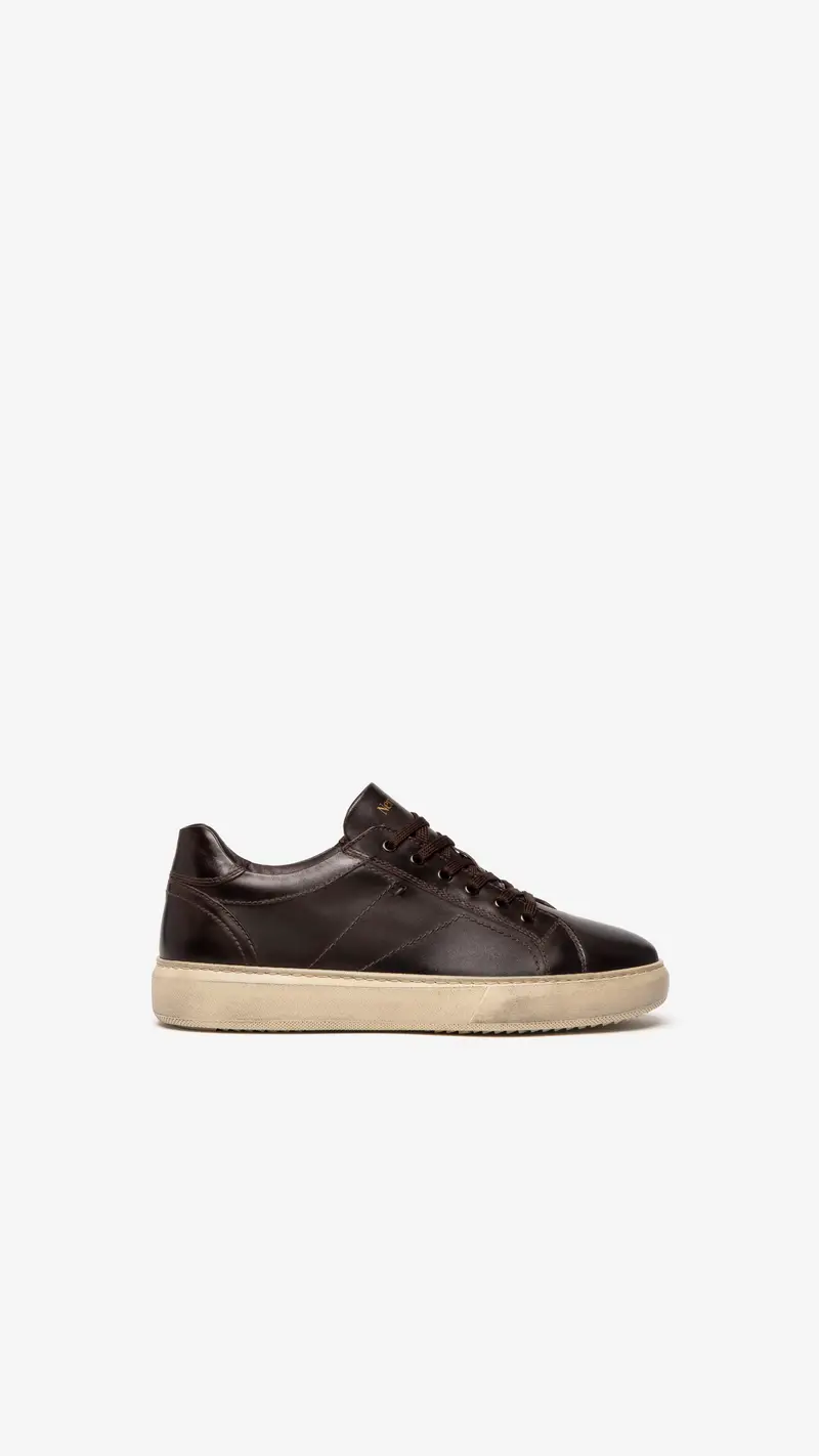 Outlet Sneakers Uomo in Pelle - Marrone