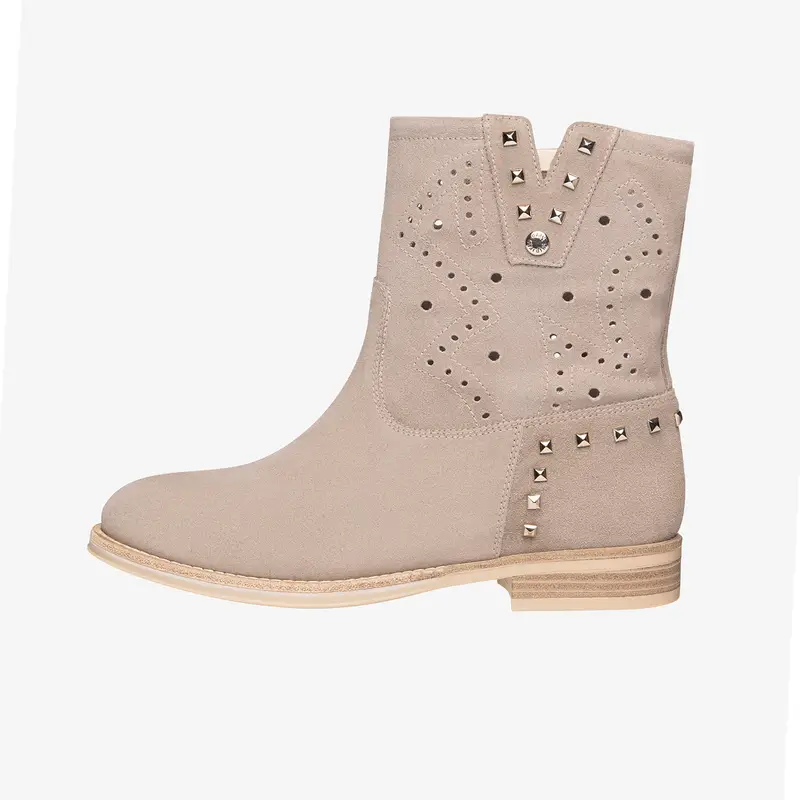 Outlet Stivaletti Donna in Camoscio - Beige