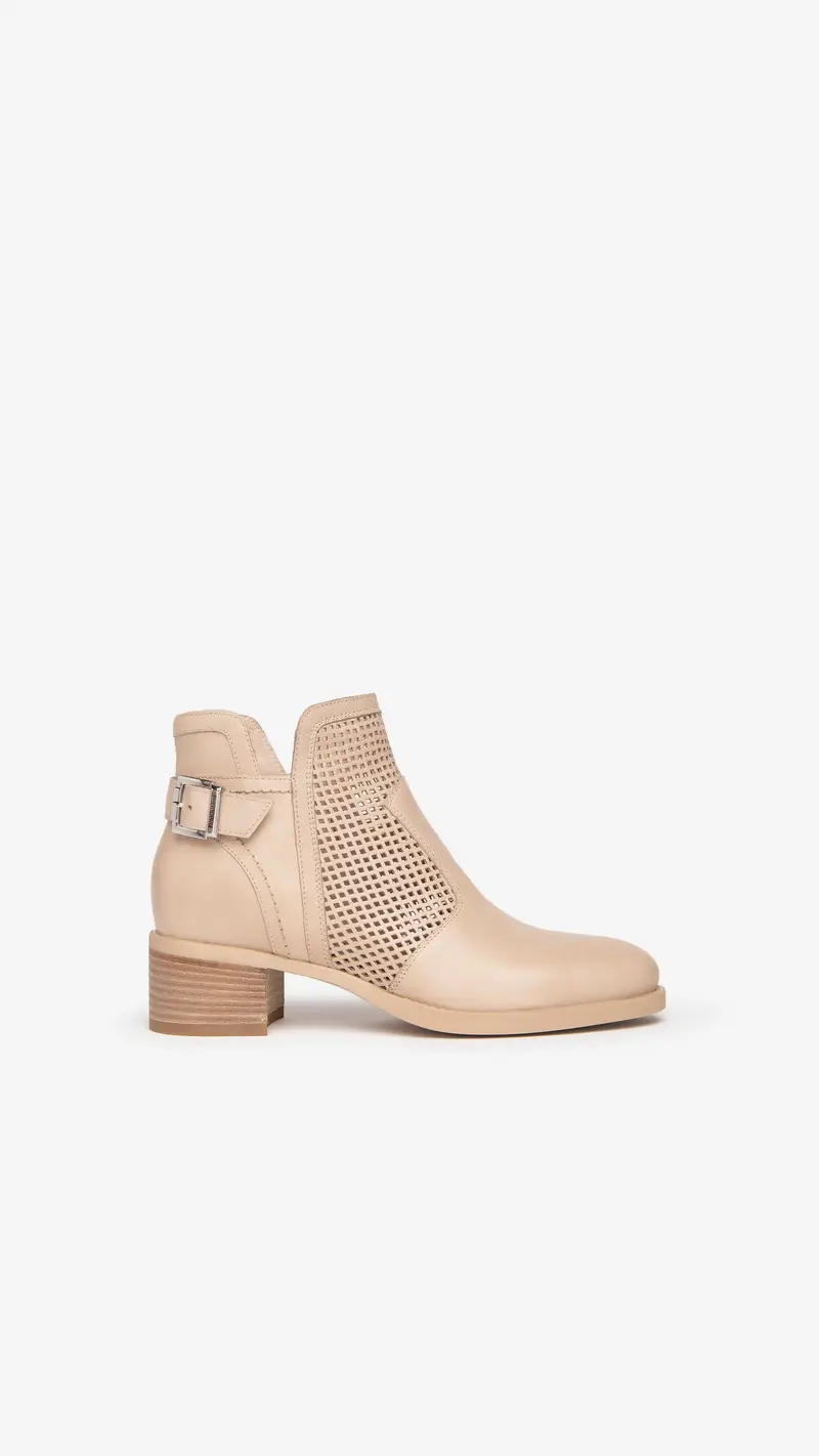 Outlet Stivaletti Donna in Pelle - Beige