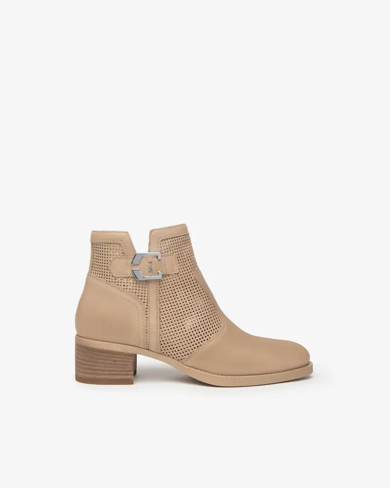 Outlet Stivaletti Donna in Pelle - Beige