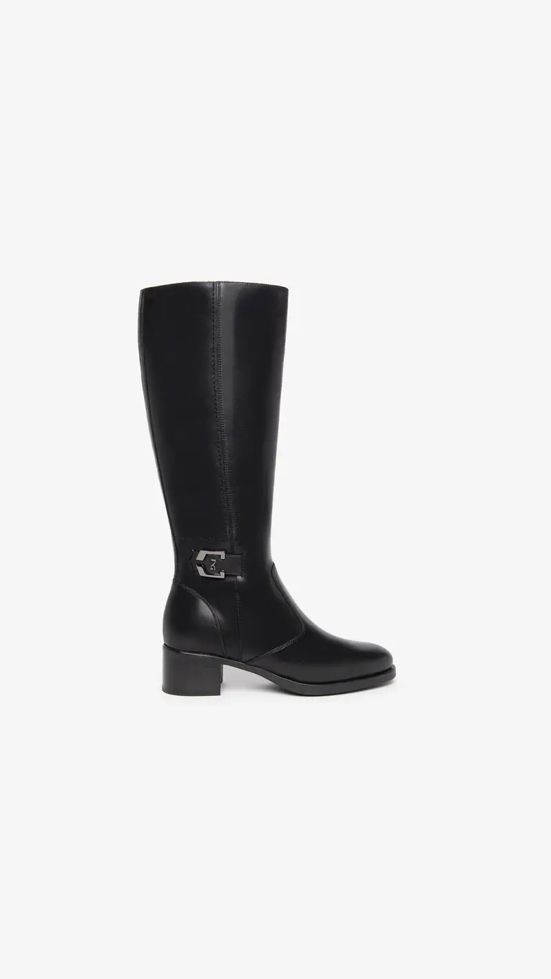 Outlet Stivali Donna in Pelle - Nero