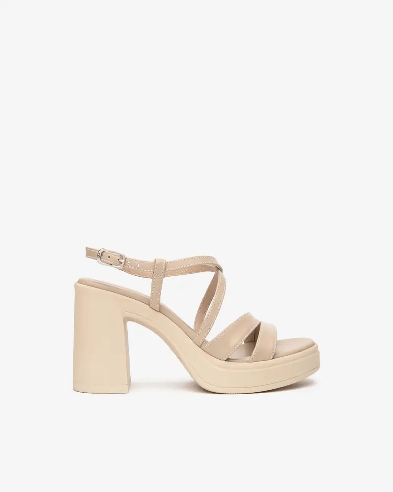 Sandali Donna in Pelle - Beige