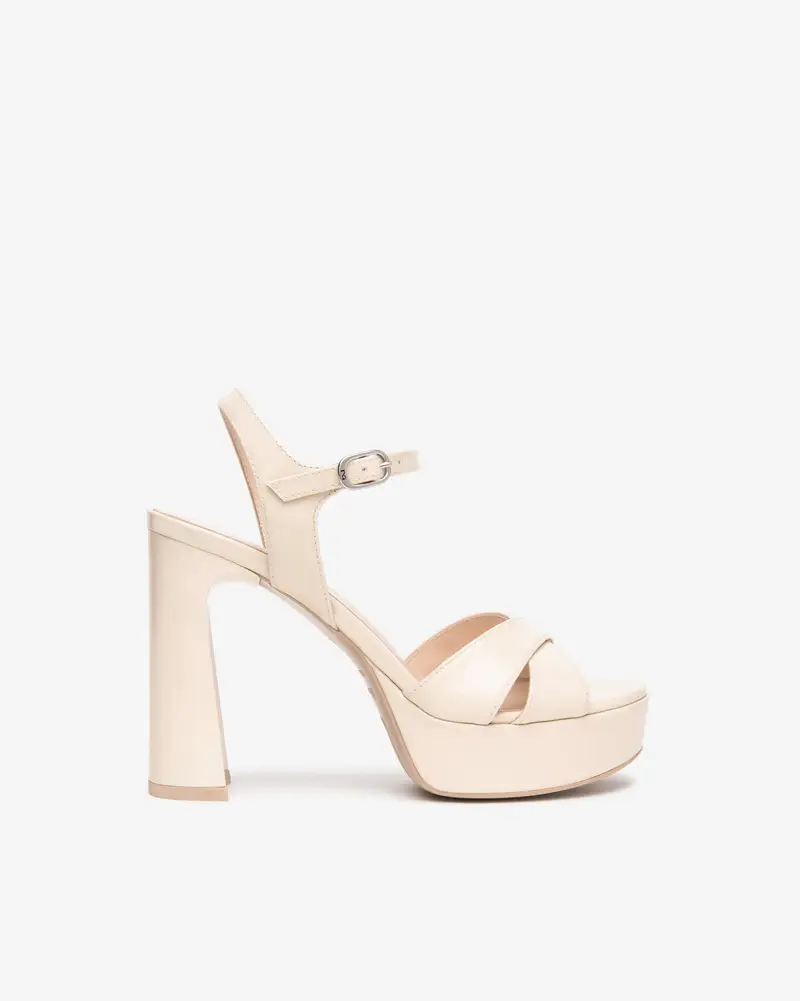 NeroGiardini Sandali Donna in Vernice - Avorio