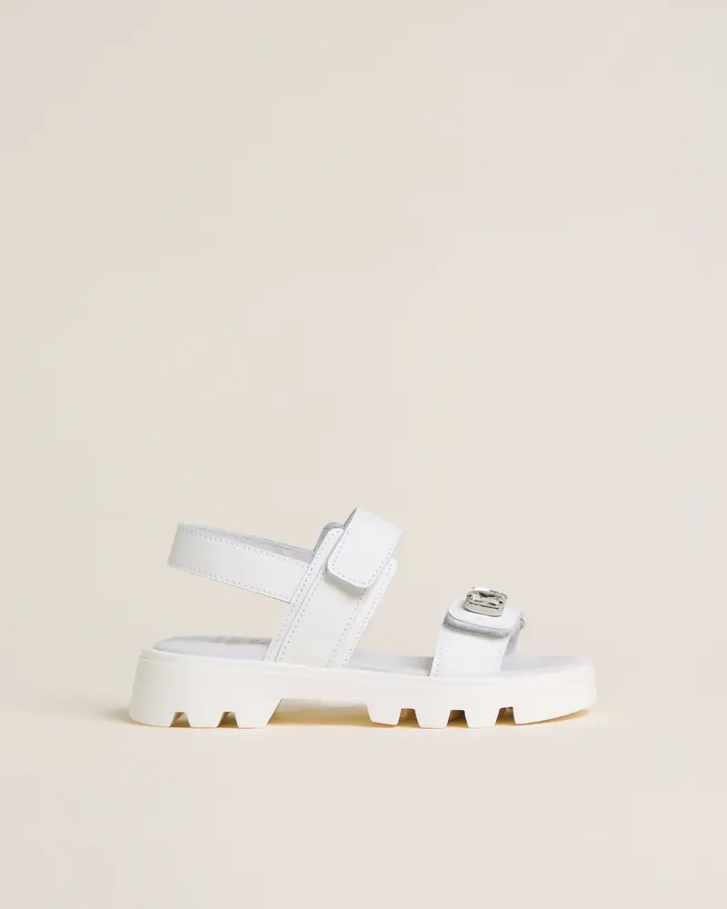 NeroGiardini Sandali Teen da Ragazza in Pelle - Bianco