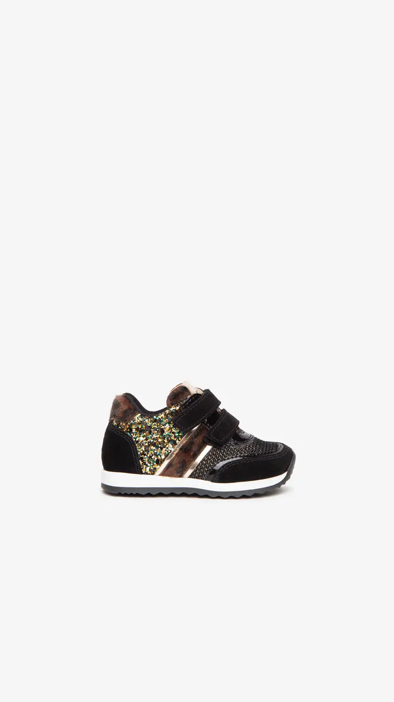 Sneakers Baby da Bimba in Camoscio - Nero