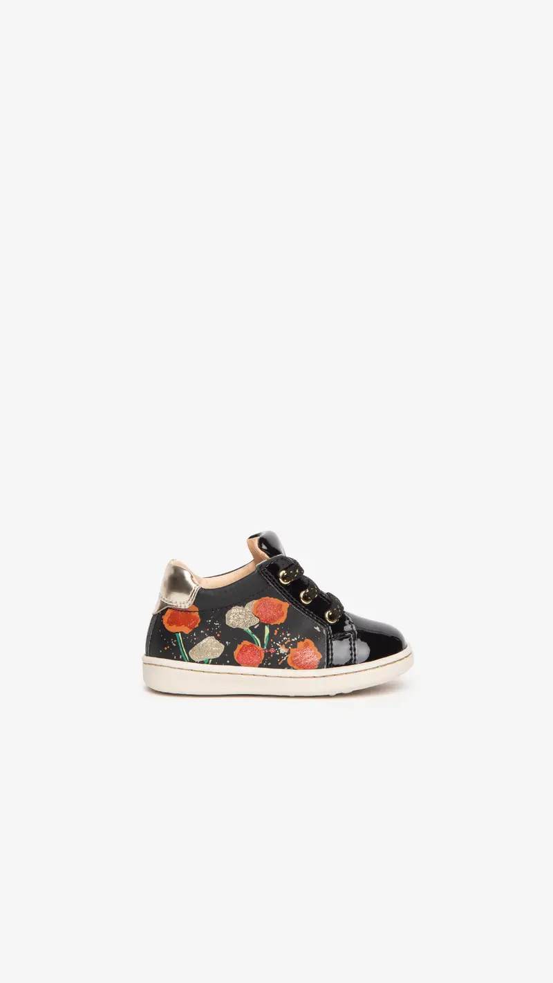 Sneakers Baby da Bimba in Pelle - Nero