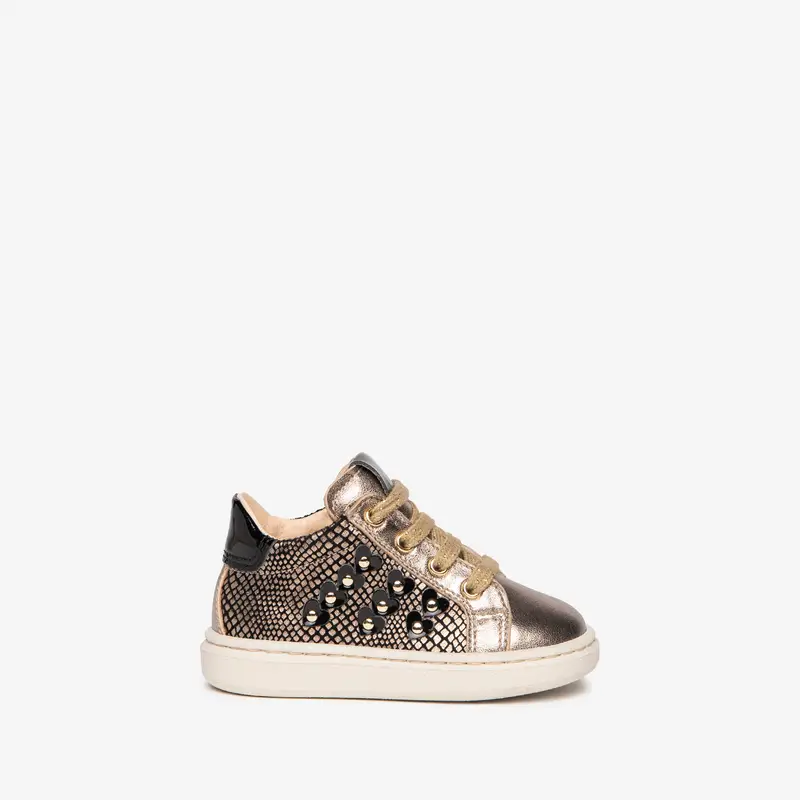 Sneakers Baby da Bimba in Pelle - Oro