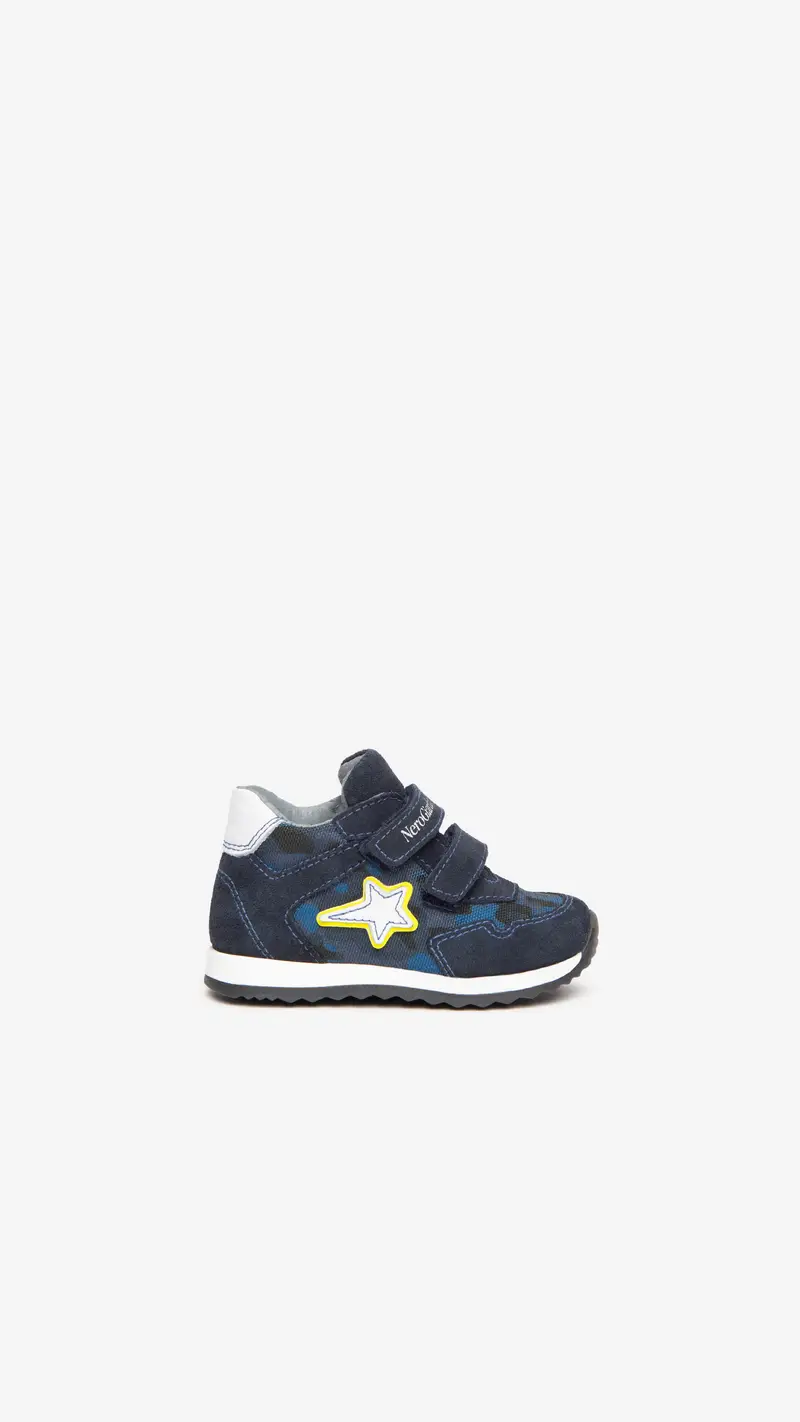 Sneakers Baby da Bimbo in Camoscio - Blu