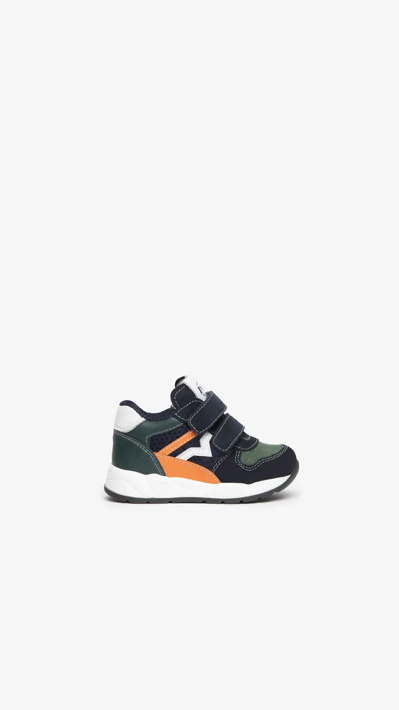 Sneakers Baby da Bimbo in Camoscio e Pelle - Blu