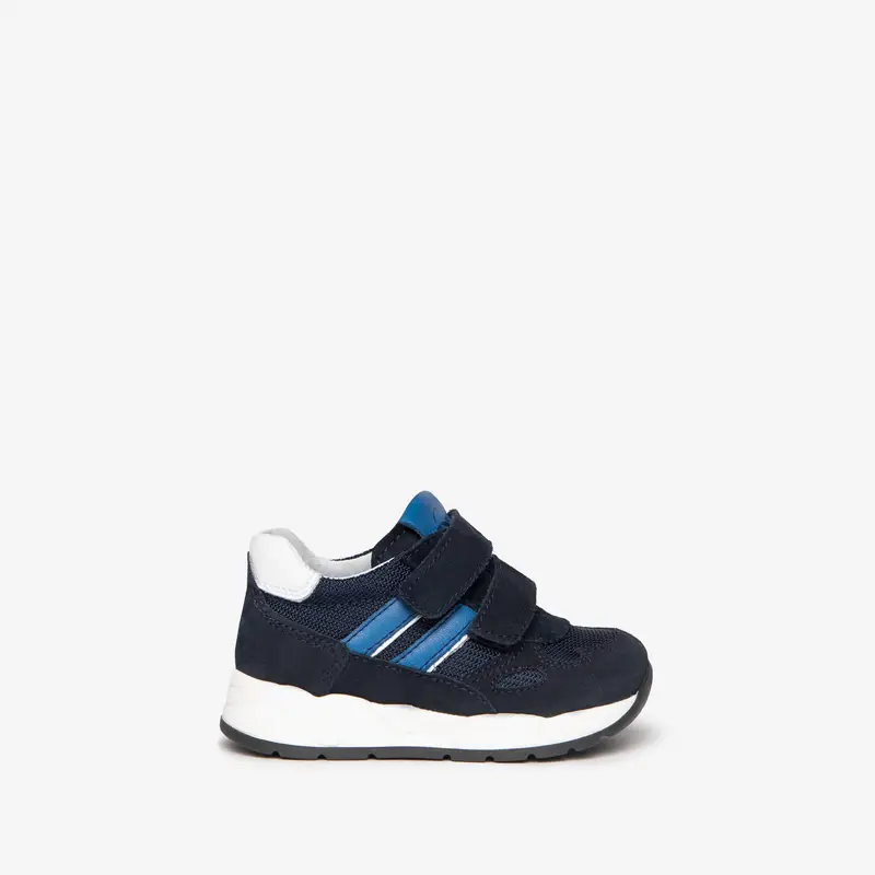 Sneakers Baby da Bimbo in Camoscio e Pelle - Blu
