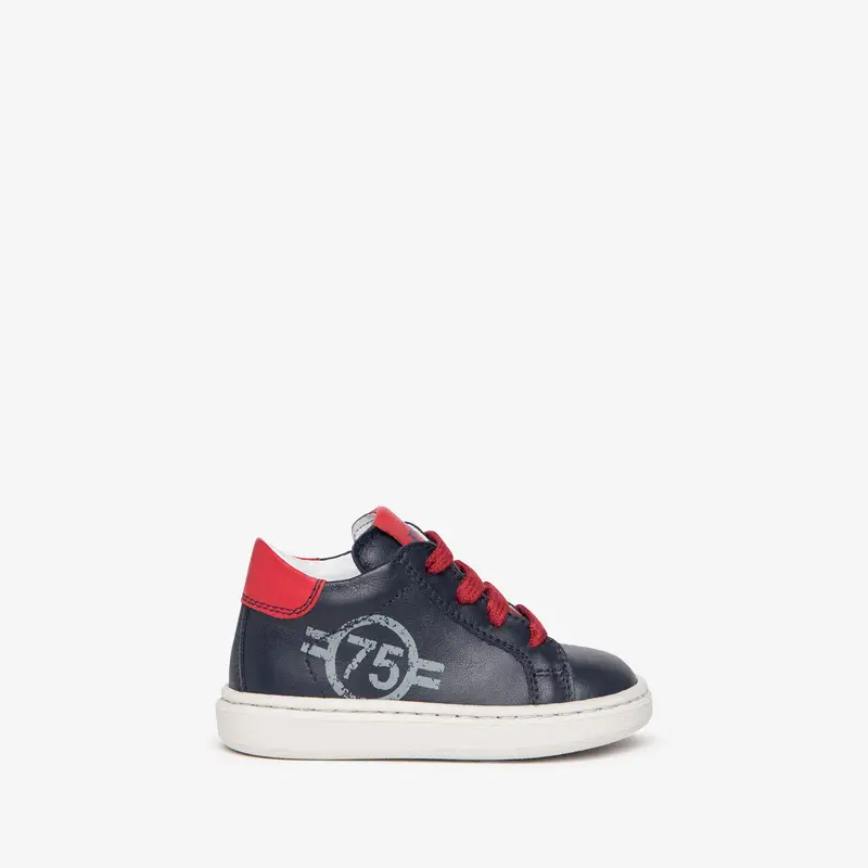 Sneakers Baby da Bimbo in Pelle - Blu