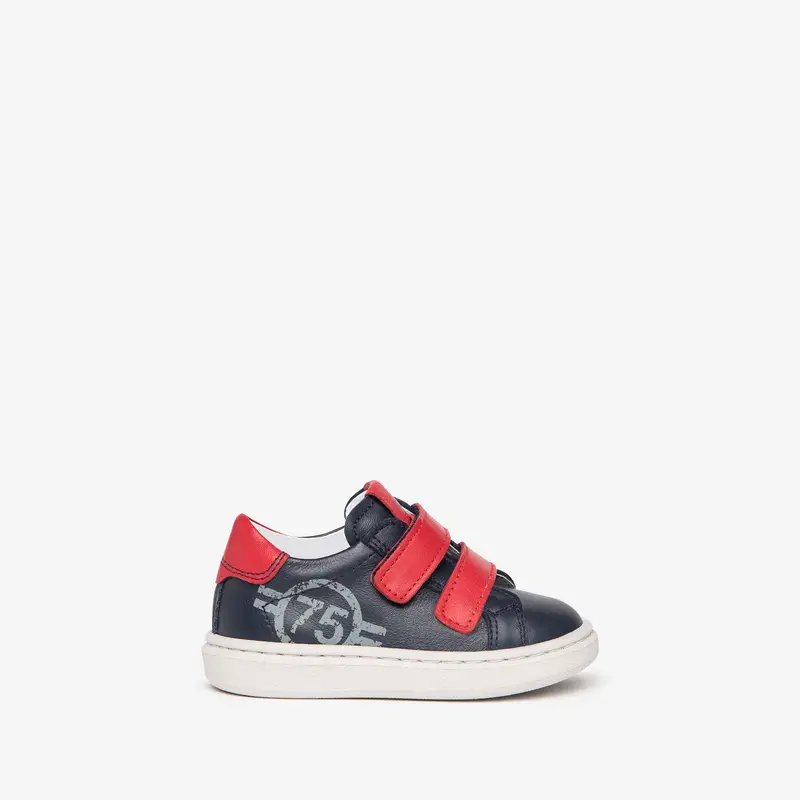Sneakers Baby da Bimbo in Pelle - Blu