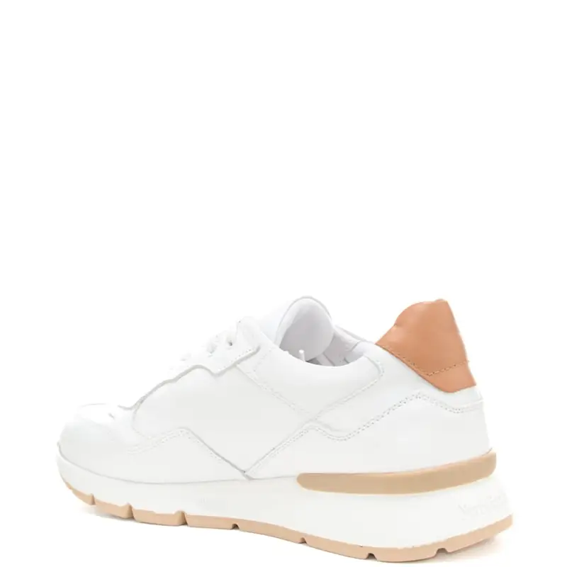 sneakers da uomo in vera pelle con inserti a contrasto bianche miniatura 2