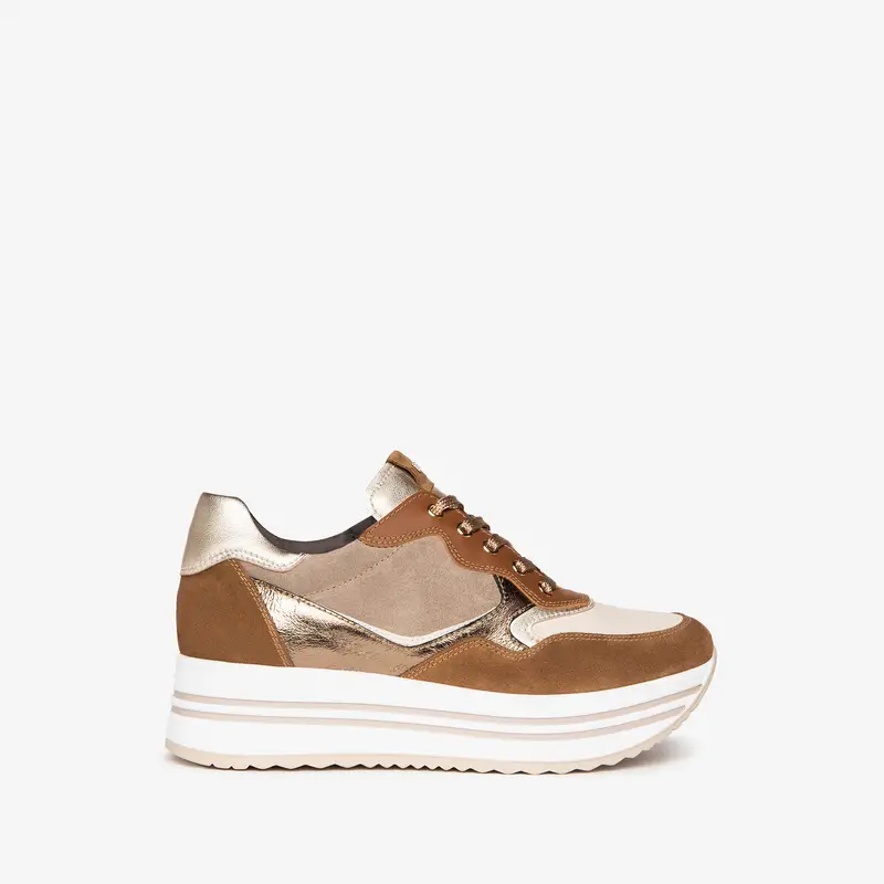 NeroGiardini Sneakers Donna in Camoscio e Pelle - Marrone