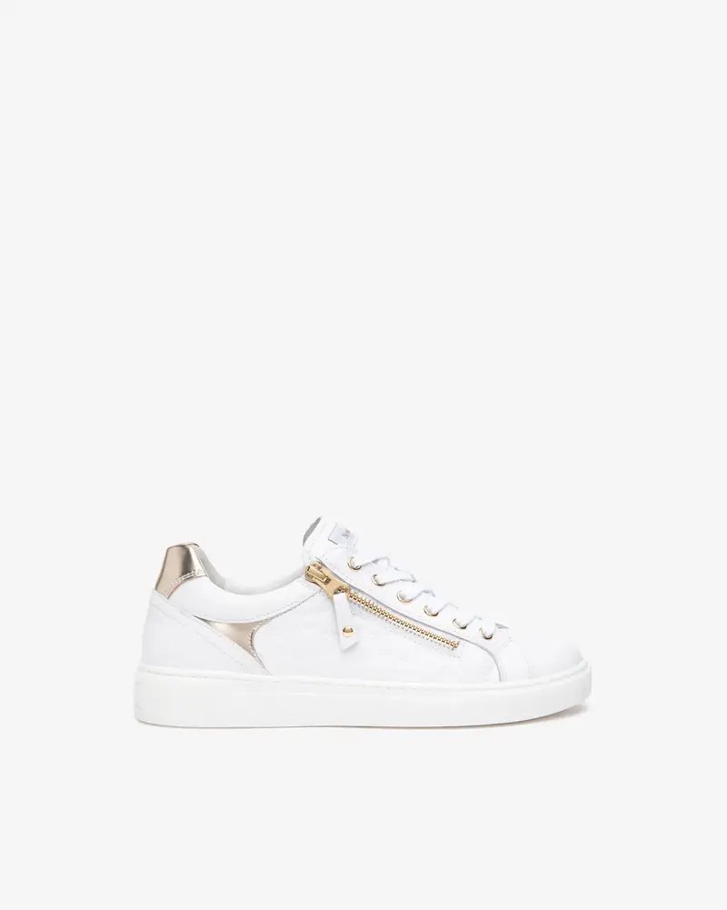 Sneakers Donna in Pelle e Materiale Tecnico - Bianco