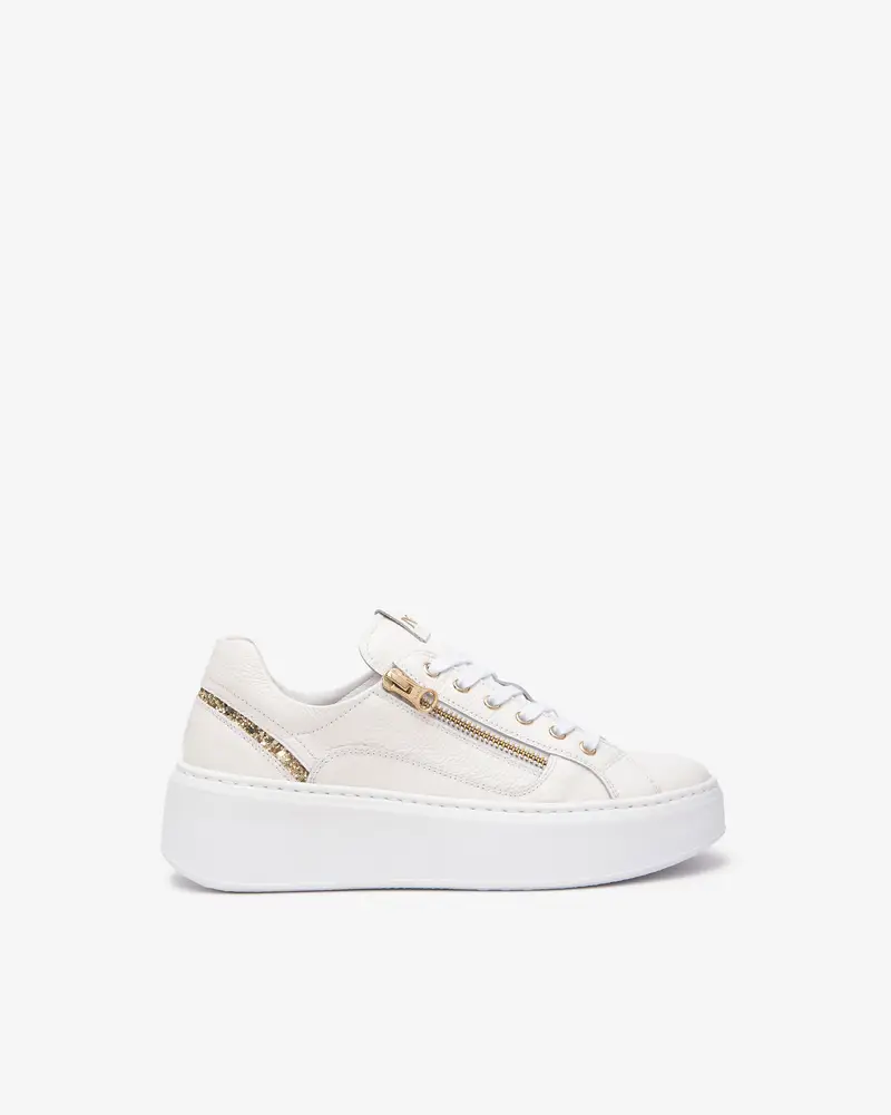 NeroGiardini Sneakers Donna in Pelle e Materiale Tecnico - Bianco